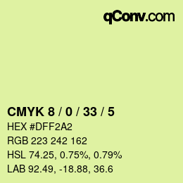 Color code: CMYK 8 / 0 / 33 / 5 | qconv.com