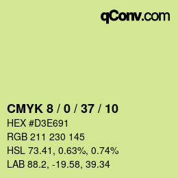 颜色代码: CMYK 8 / 0 / 37 / 10 | qconv.com