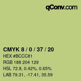 カラーコード: CMYK 8 / 0 / 37 / 20 | qconv.com