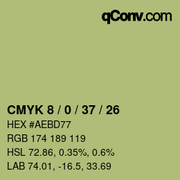 カラーコード: CMYK 8 / 0 / 37 / 26 | qconv.com