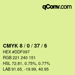 カラーコード: CMYK 8 / 0 / 37 / 6 | qconv.com