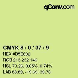 颜色代码: CMYK 8 / 0 / 37 / 9 | qconv.com