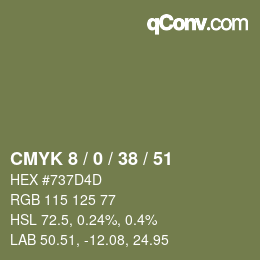 颜色代码: CMYK 8 / 0 / 38 / 51 | qconv.com