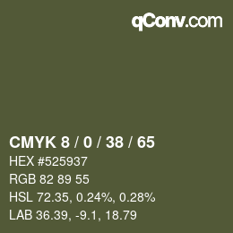 颜色代码: CMYK 8 / 0 / 38 / 65 | qconv.com