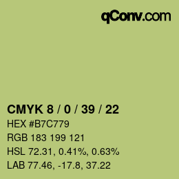 カラーコード: CMYK 8 / 0 / 39 / 22 | qconv.com