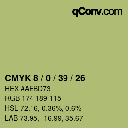 カラーコード: CMYK 8 / 0 / 39 / 26 | qconv.com