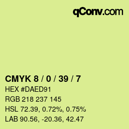 Color code: CMYK 8 / 0 / 39 / 7 | qconv.com