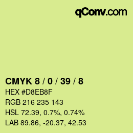 カラーコード: CMYK 8 / 0 / 39 / 8 | qconv.com