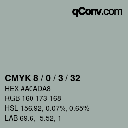 颜色代码: CMYK 8 / 0 / 3 / 32 | qconv.com
