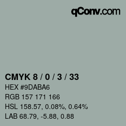 Color code: CMYK 8 / 0 / 3 / 33 | qconv.com