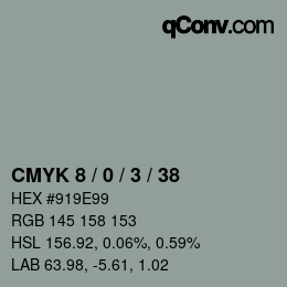 Color code: CMYK 8 / 0 / 3 / 38 | qconv.com