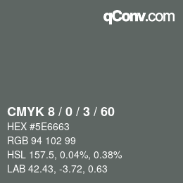 Color code: CMYK 8 / 0 / 3 / 60 | qconv.com