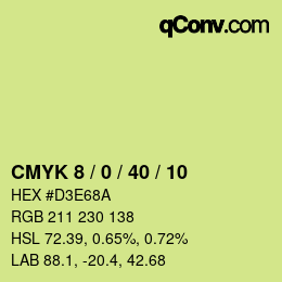 Color code: CMYK 8 / 0 / 40 / 10 | qconv.com