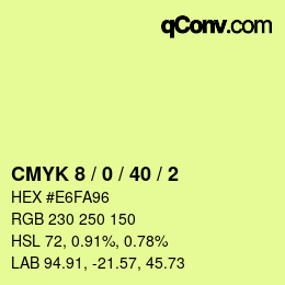 Color code: CMYK 8 / 0 / 40 / 2 | qconv.com