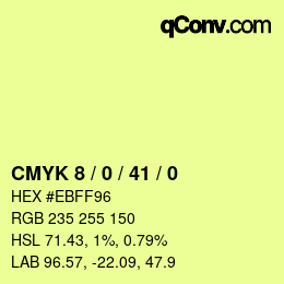 Color code: CMYK 8 / 0 / 41 / 0 | qconv.com
