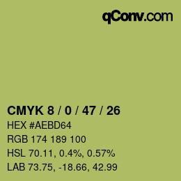 Color code: CMYK 8 / 0 / 47 / 26 | qconv.com