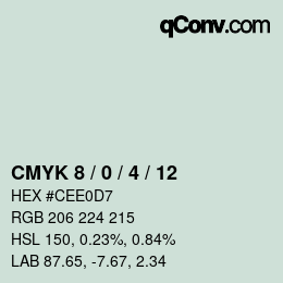 Color code: CMYK 8 / 0 / 4 / 12 | qconv.com