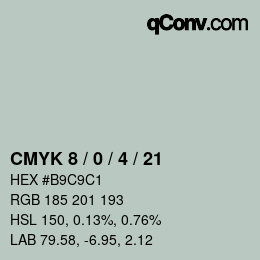 Color code: CMYK 8 / 0 / 4 / 21 | qconv.com