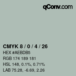 Color code: CMYK 8 / 0 / 4 / 26 | qconv.com