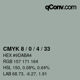 Color code: CMYK 8 / 0 / 4 / 33 | qconv.com