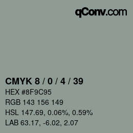 Color code: CMYK 8 / 0 / 4 / 39 | qconv.com