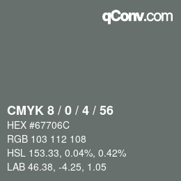 Color code: CMYK 8 / 0 / 4 / 56 | qconv.com