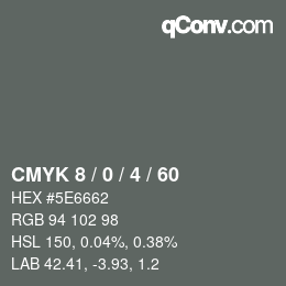 Color code: CMYK 8 / 0 / 4 / 60 | qconv.com