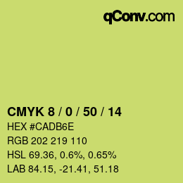 Código de color: CMYK 8 / 0 / 50 / 14 | qconv.com