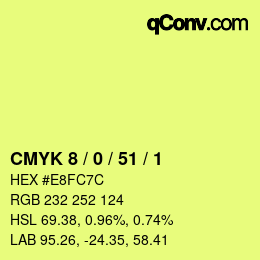 Código de color: CMYK 8 / 0 / 51 / 1 | qconv.com