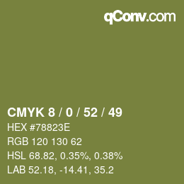 Código de color: CMYK 8 / 0 / 52 / 49 | qconv.com