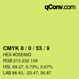 カラーコード: CMYK 8 / 0 / 53 / 9 | qconv.com