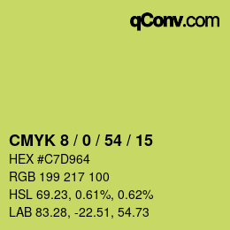 Color code: CMYK 8 / 0 / 54 / 15 | qconv.com