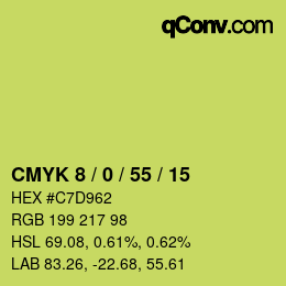 Color code: CMYK 8 / 0 / 55 / 15 | qconv.com