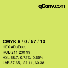 颜色代码: CMYK 8 / 0 / 57 / 10 | qconv.com