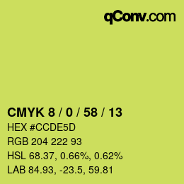 Código de color: CMYK 8 / 0 / 58 / 13 | qconv.com