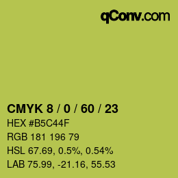 Color code: CMYK 8 / 0 / 60 / 23 | qconv.com