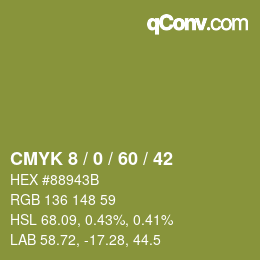 Color code: CMYK 8 / 0 / 60 / 42 | qconv.com