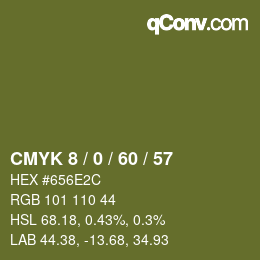 颜色代码: CMYK 8 / 0 / 60 / 57 | qconv.com