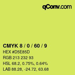 Color code: CMYK 8 / 0 / 60 / 9 | qconv.com