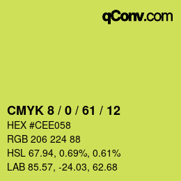 Color code: CMYK 8 / 0 / 61 / 12 | qconv.com