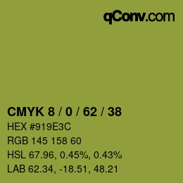 Código de color: CMYK 8 / 0 / 62 / 38 | qconv.com