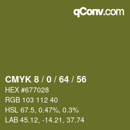 カラーコード: CMYK 8 / 0 / 64 / 56 | qconv.com