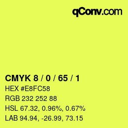 Color code: CMYK 8 / 0 / 65 / 1 | qconv.com