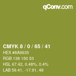 Color code: CMYK 8 / 0 / 65 / 41 | qconv.com