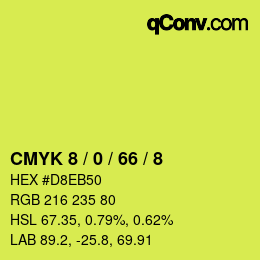 Color code: CMYK 8 / 0 / 66 / 8 | qconv.com