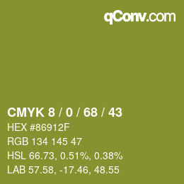 Color code: CMYK 8 / 0 / 68 / 43 | qconv.com