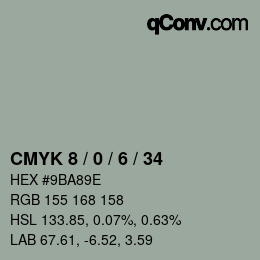 Color code: CMYK 8 / 0 / 6 / 34 | qconv.com