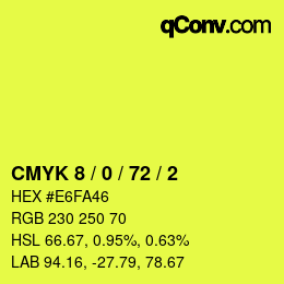 Color code: CMYK 8 / 0 / 72 / 2 | qconv.com