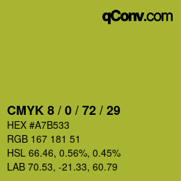 Color code: CMYK 8 / 0 / 72 / 29 | qconv.com