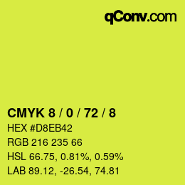 Color code: CMYK 8 / 0 / 72 / 8 | qconv.com